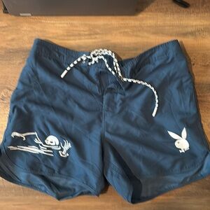 Playboy By PACSUN Swim Shorts Logo Mesh Pockets  Size M Men